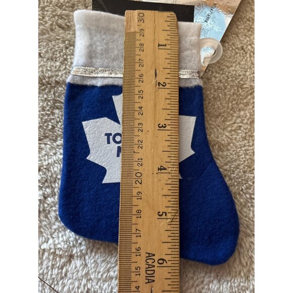 Toronto Maple Leafs NHL Mini Christmas Stocking Blue & White Fleece 6" Hockey - Picture 5 of 6